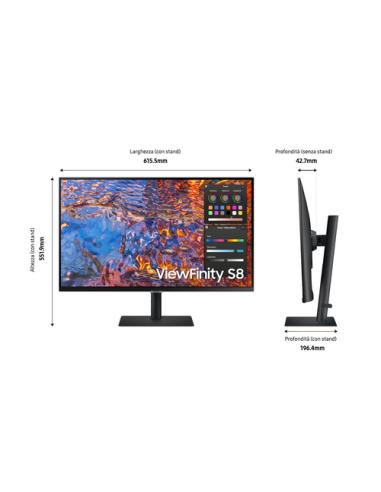 Samsung LS27B800PXU pantalla para PC 68,6 cm (27") 3840 x 2160 Pixeles 4K Ultra HD LCD Negro