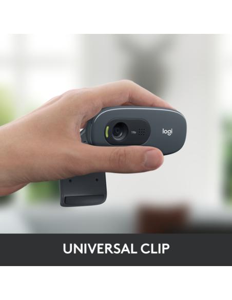 Logitech 960-001063 cámara web 3 MP 1280 x 720 Pixeles USB Gris, Gris Oscuro