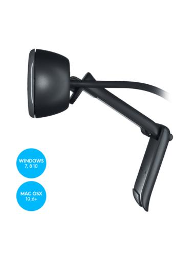 Logitech 960-001063 cámara web 3 MP 1280 x 720 Pixeles USB Gris, Gris Oscuro