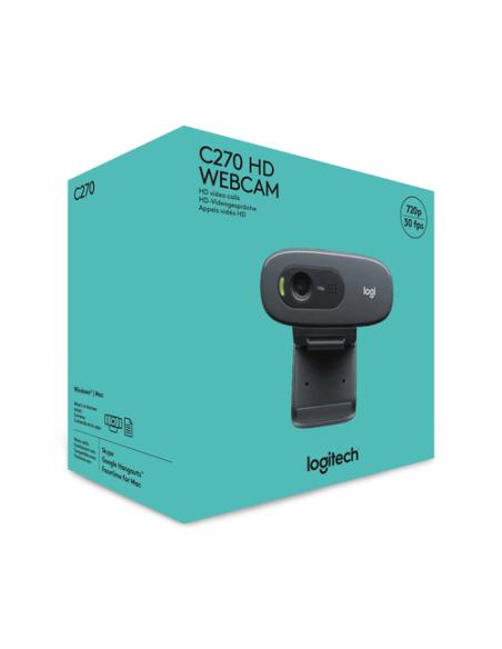 Logitech 960-001063 cámara web 3 MP 1280 x 720 Pixeles USB Gris, Gris Oscuro