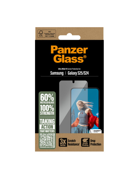 PanzerGlass ® Screen Protector Samsung Galaxy S25 | S24 | Ultra-Wide Fit Protector de pantalla 1 pieza(s)