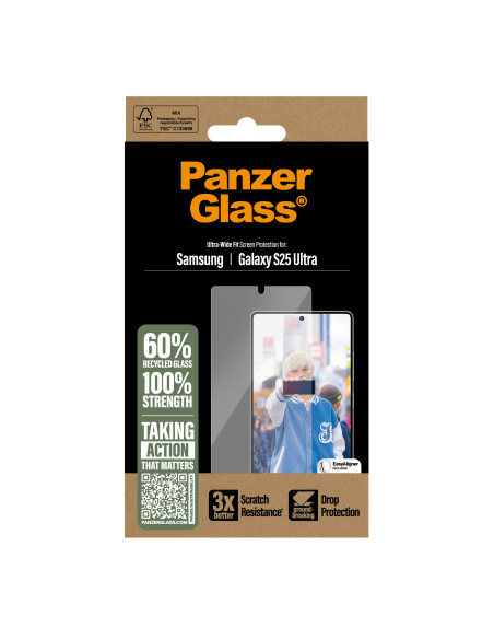 PanzerGlass ® Screen Protector Samsung Galaxy S25 Ultra | Ultra-Wide Fit Protector de pantalla 1 pieza(s)