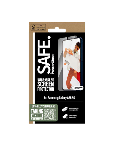 PanzerGlass SAFE. by ® Screen Protector Samsung Galaxy A56 5G | Ultra-Wide Fit w. EasyAligner Protector de pantalla 1 pieza(s)