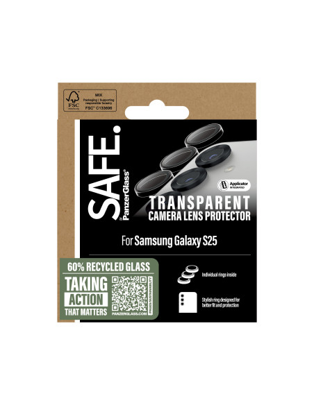 PanzerGlass SAFE. by ® Camera Lens Protector Transparent Samsung Galaxy S25 Protector de pantalla 1 pieza(s)