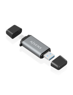 AISENS Lector De Tarjetas SD, Micro SD, MMC, Rs-MMC, MMC Micro, USB-A y USB-C, Gris 2