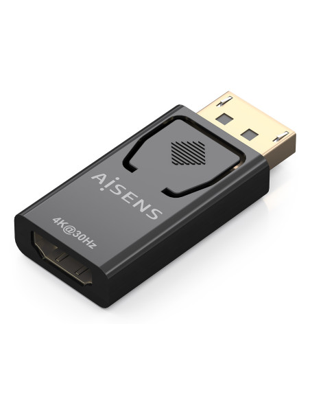 AISENS Conversor Displayport A HDMI 4K@30Hz, DP M-HDMI H, Negro