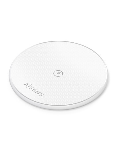 AISENS Cargador Inalambrico USB-C 15W Para Movil, Blanco