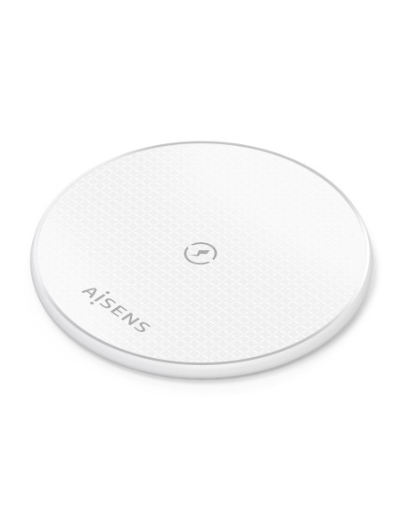 AISENS Cargador Inalambrico USB-C 15W Para Movil, Blanco