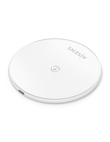 AISENS Cargador Inalambrico USB-C 15W Para Movil, Blanco