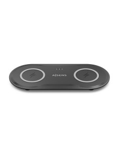 AISENS Cargador Inalambrico USB-C 15W 2 en 1 Para Movil Auriculares, Negro 2