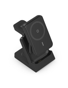 AISENS Cargador Inalambrico USB-C 4 en 1 De 15W Para Movil, Apple Watch, Auriculares Con Estuche De Carga, Negro 2