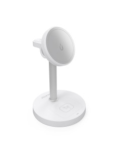 AISENS Cargador Inalambrico USB-C 3 en 1 De 15W Para Movil, Apple Watch, Auriculares Con Estuche De Carga, Blanco 2