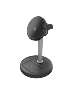 AISENS Cargador Inalambrico USB-C 4 en 1 De 15W Para Movil, Apple Watch, Auriculares Con Estuche De Carga, Negro