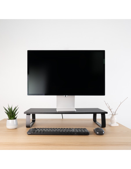 TooQ Soporte Elevador Multiusos para Monitor Portátil, Negro