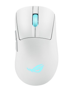 ASUS ROG Keris II Origin WHT ratón Juego mano derecha RF Wireless + Bluetooth + USB Type-A Óptico 42000 DPI