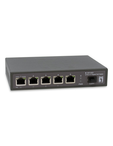LevelOne GEP-0625 switch No administrado 2.5G Ethernet (100 1000 2500) Energía sobre Ethernet (PoE) Negro