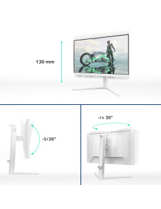 Philips Evnia 24M2N3201A 00 pantalla para PC 60,5 cm (23.8") 1920 x 1080 Pixeles Full HD LCD Blanco 2