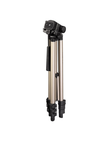 Hama | Trípode Star 75, para cámara de fotos, conexión 6.4mm, altura ajustable hasta 125 cm, Color Beige