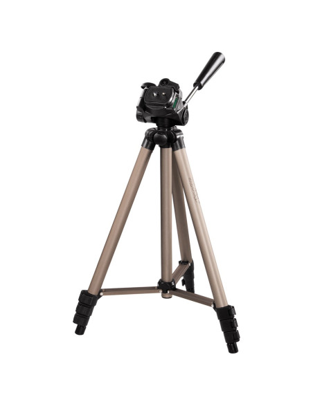 Hama | Trípode Star 75, para cámara de fotos, conexión 6.4mm, altura ajustable hasta 125 cm, Color Beige