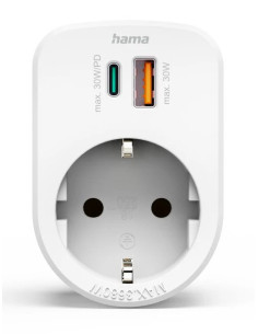Hama 00223343 base múltiple 1 salidas AC Interior Blanco 2
