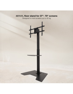TooQ Soporte Elevador Multiusos para Monitor Portátil, Negro 2