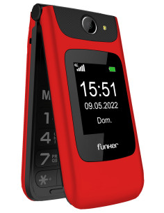 Funker FUNC200R teléfono móvil 6,1 cm (2.4") 112 g Rojo Teléfono para personas mayores