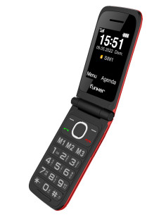 Funker FUNC200R teléfono móvil 6,1 cm (2.4") 112 g Rojo Teléfono para personas mayores 2