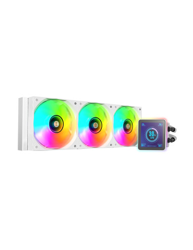 Mars Gaming ML-VISIONPRO360W Procesador Sistema de refrigeración líquida todo en uno 12 cm Blanco 1 pieza(s)
