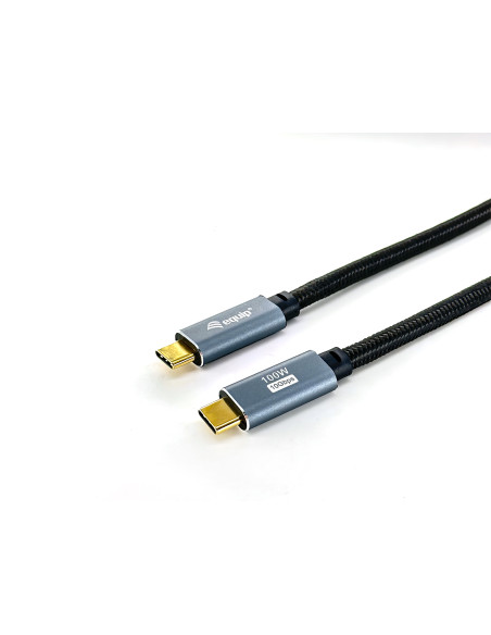 Equip 128357 Cable USB 3.2 Gen 2 C a C, M M, 2,0m, PD100W , 4K 60Hz, 10Gbps, Negro