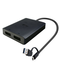 i-tec USB-A USB-C Dual 4K 60 Hz DisplayPort Video Adapter