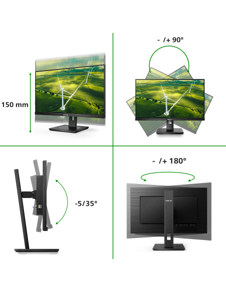 Philips 242B1G 01 pantalla para PC 60,5 cm (23.8") 1920 x 1080 Pixeles Full HD LED Negro
