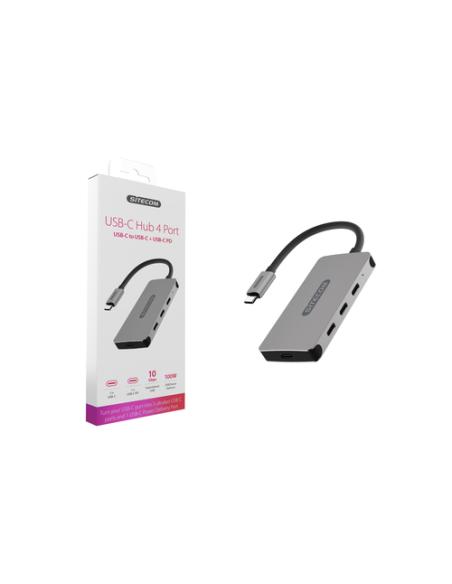 Sitecom CN-386 hub de interfaz USB 3.2 Gen 1 (3.1 Gen 1) Type-C 10000 Mbit/s Aluminio, Negro