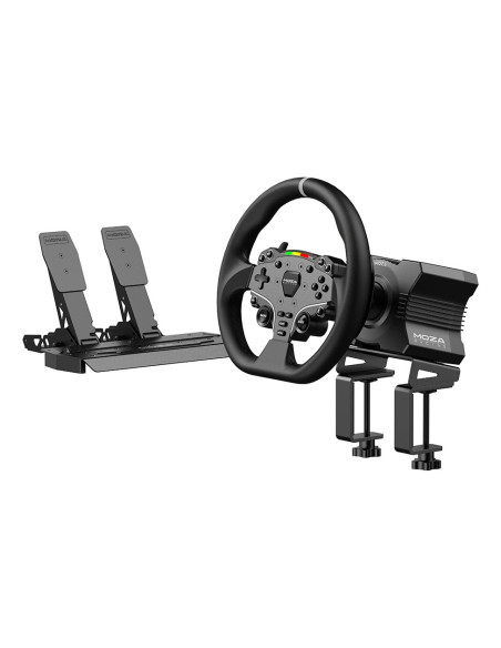 Moza Racing RS20 mando y volante Negro Volante + Pedales PC