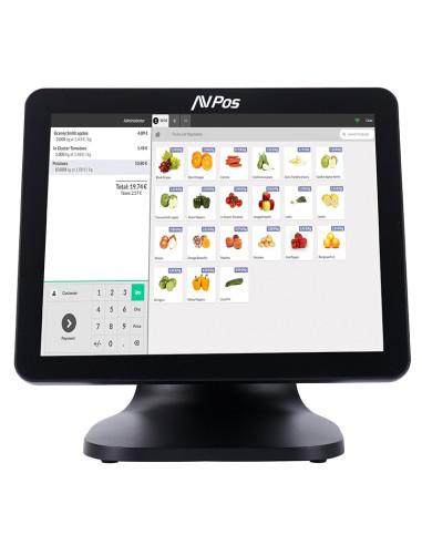 AVPos AVP-K5000B-I7-24 Terminal Punto Venta (TPV) 38,1 cm (15") 1024 x 768 Pixeles Pantalla táctil