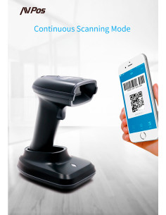 AVPos AVP-BT230-2D lector de código de barras Lector de códigos de barras portátil 1D 2D CMOS Negro 2