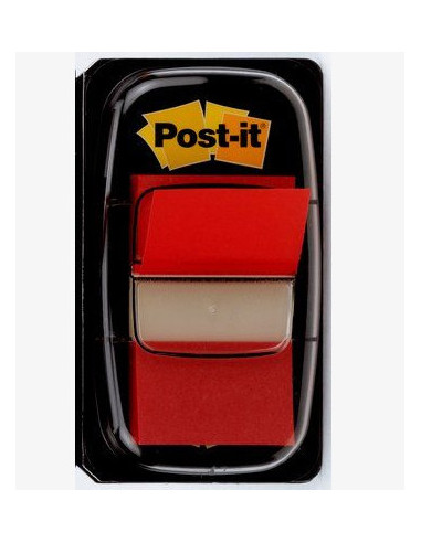 3M I680-1 etiqueta autoadhesiva Rectángulo Desmontable Rojo 50 pieza(s)