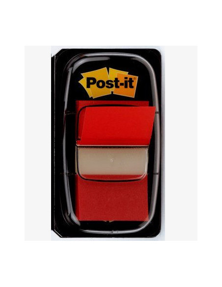 3M I680-1 etiqueta autoadhesiva Rectángulo Desmontable Rojo 50 pieza(s)