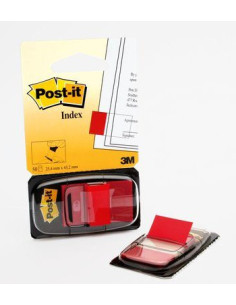 3M I680-1 etiqueta autoadhesiva Rectángulo Desmontable Rojo 50 pieza(s) 2