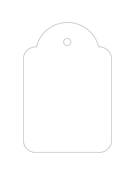 APLI 00392 etiqueta sin adhesivo 500 pieza(s) Blanco Rectángulo