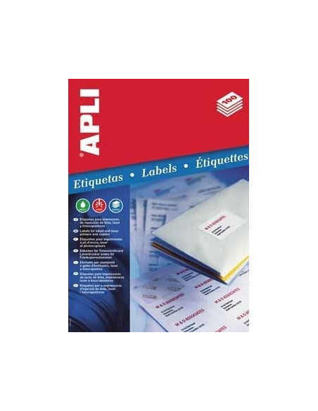 APLI Labels 105 x 148mm etiqueta autoadhesiva Blanco 400 pieza(s)