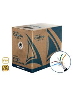 Phasak Bobina de cable de red FTP Cat.6 exterior CCA AWG23 100 m – PHR 671
