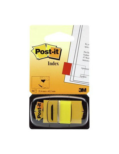 3M I680-5 etiqueta autoadhesiva Rectángulo Desmontable Amarillo 50 pieza(s)