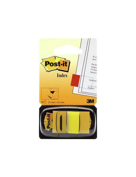 3M I680-5 etiqueta autoadhesiva Rectángulo Desmontable Amarillo 50 pieza(s)