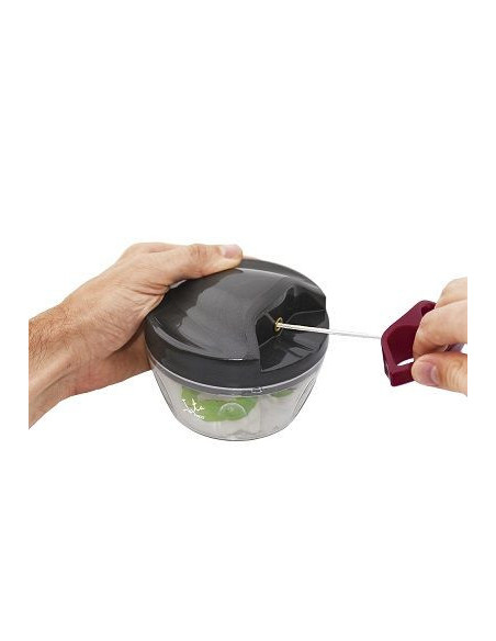 JATA AC57E picadora manual de alimentos Negro, Transparente