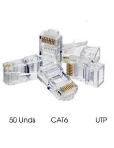 PAQUETE 50 CONECTORES RJ45 CAT6 UTP CROMAD REF: CR0527