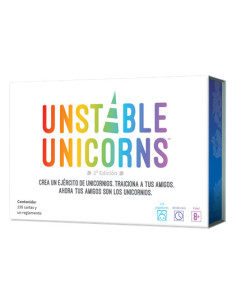 Asmodee TEEUU01ES juego de tablero Unstable Unicorns Juego De Cartas Estrategia