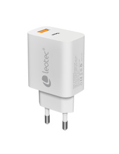 Leotec CARGADOR UNIVERSAL 30W GAN 1 USB C PD+1 USB A BLANCO 2