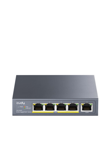Cudy GS1005P switch Gigabit Ethernet (10 100 1000) Energía sobre Ethernet (PoE) Gris