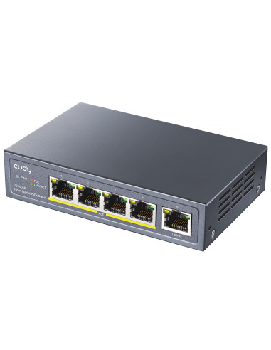Cudy GS1005P switch Gigabit Ethernet (10 100 1000) Energía sobre Ethernet (PoE) Gris
