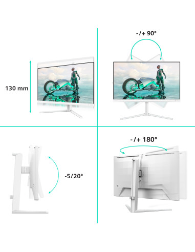 Philips Evnia 27M2N3501PA 00 pantalla para PC 68,6 cm (27") 2560 x 1440 Pixeles Quad HD LCD Blanco